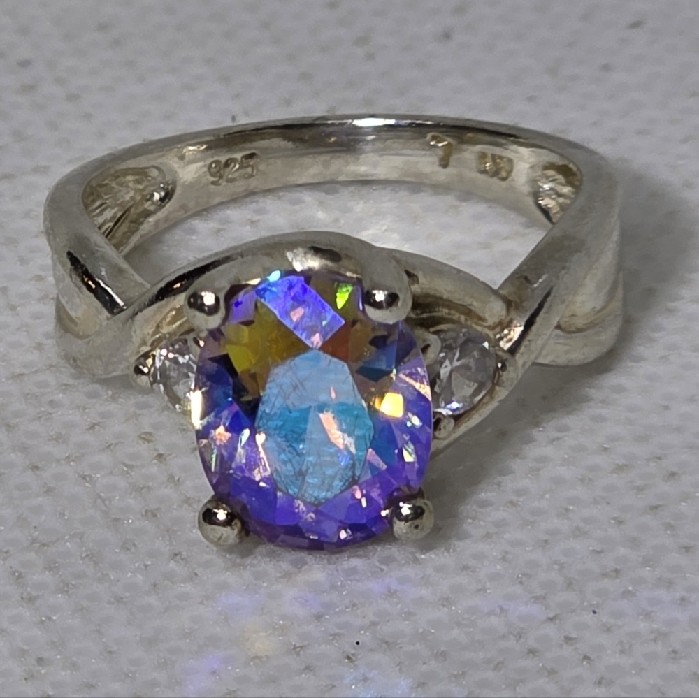 Mercury Mist Topaz Designer Signed Ring
